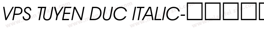 VPS Tuyen Duc Italic字体转换